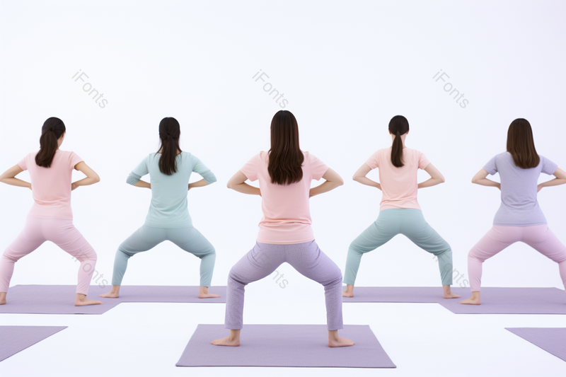 紫色白底女人女性健身减肥瑜伽冥想热身健康养生摄影,高清,摄影图,摄影图片,图片大全,摄影图免费下载